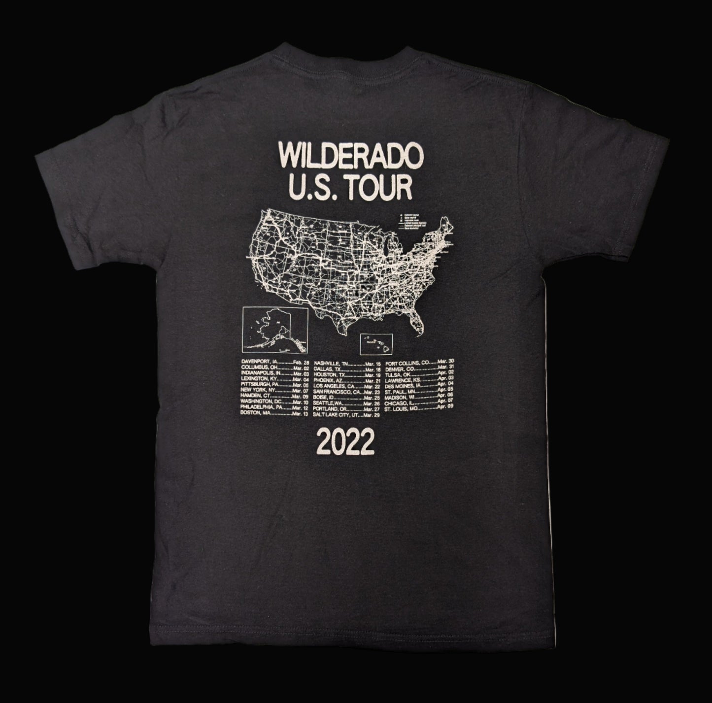 Wilderado 2022 Tour Tee Back